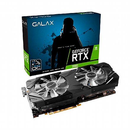 GeForce RTX 2080 8GB GDDR6 256bits - 1-Click OC - Galax EX 28NSL6MDU9E2