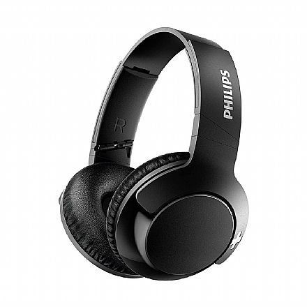 Fone de Ouvido Bluetooth Philips Bass+ SHB3175BK/00 - com Microfone - Preto