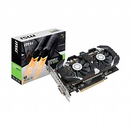 Placa de Vídeo GeForce GTX 1050 Ti 4GB GDDR5 128bits - MSI 912-V809-3051