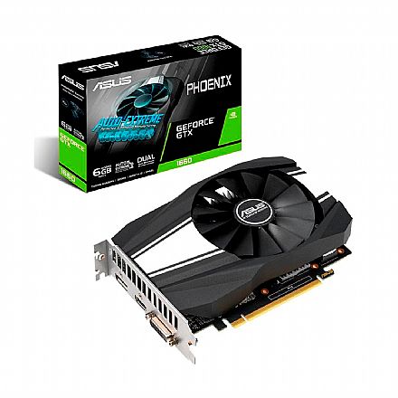 GeForce GTX 1660 6GB GDDR5 192bits - OC Edition - Asus PH-GTX1660-O6G