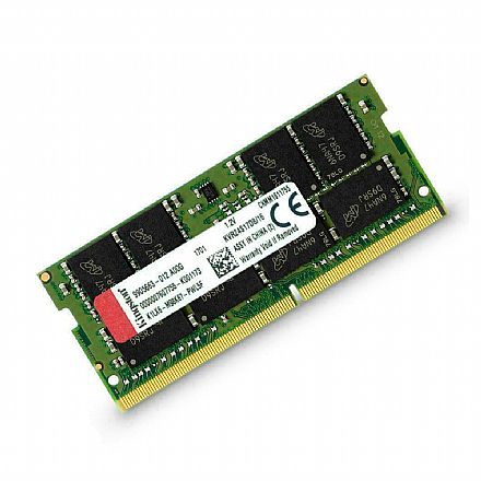 Memória SODIMM 16GB DDR4 2666MHz Kingston - para Notebook - KVR26S19S8/16
