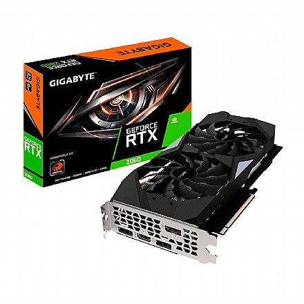 GeForce RTX 2060 6GB GDDR6 192bits - Windforce 6G - Gigabyte GV-N2060WF2-6GD