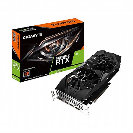 GeForce RTX 2070 8GB GDDR6 256bits - Windforce 2X - Gigabyte GV-N2070WF2-8GD