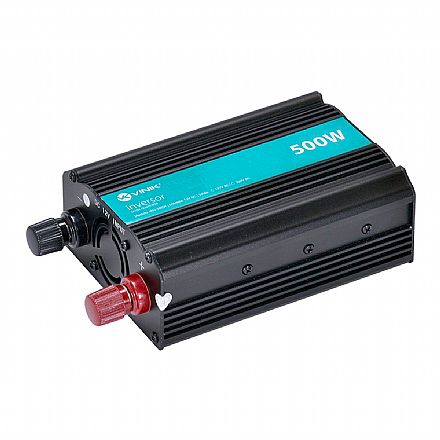 Inversor de corrente elétrica automotivo - 500W - converte 12V para 127V - Ideal para alimentar portáteis dentro do veiculo - Vinik IAQ-500W