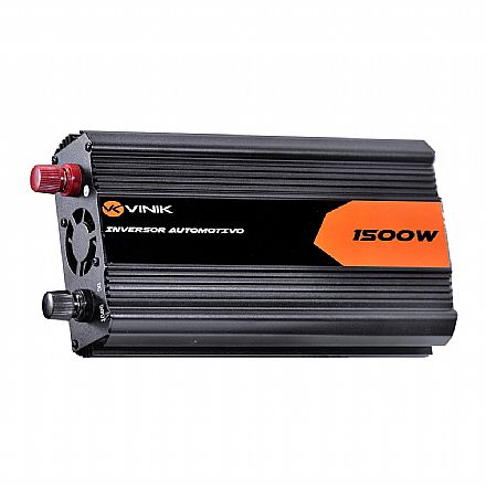 Inversor de corrente elétrica automotivo - 1500W - converte 12V para 127V - Ideal para alimentar portáteis dentro do veiculo - Vinik IAQ-1500W