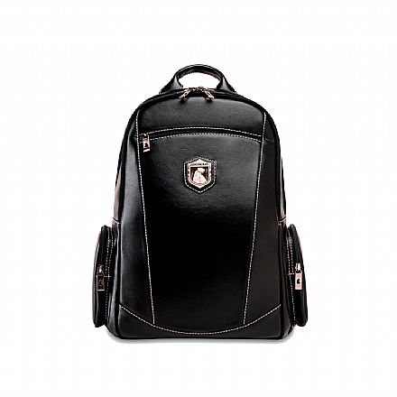 Mochila de couro legítimo Nordweg Águia - Italiano Preto - para Notebook - NW074A-IP