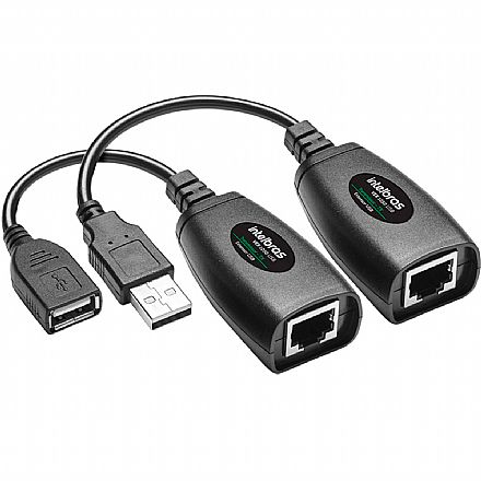 Extensor USB via Cabo de Rede - USB para RJ45 - Alcance de até 50 metros - Intelbras VEX 1050 USB