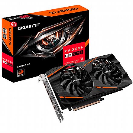 AMD Radeon RX 590 8GB GDDR5 256bits - Gaming 8G REV 2.0 - Gigabyte GV-RX590GAMING-8GB