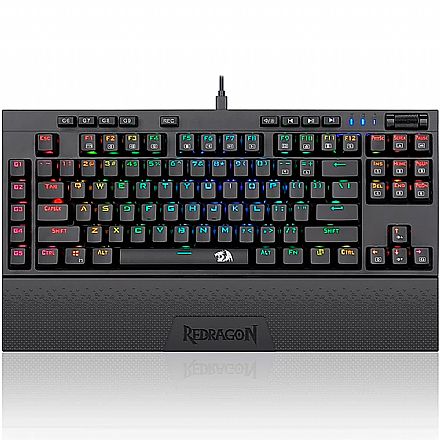 Teclado Mecânico Gamer Redragon Magic-Wand - LED RGB - Switch Blue - K587RGB