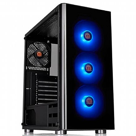 Gabinete Thermaltake V200 TG ARGB - Janela Lateral em Vidro Temperado - USB 3.0 - com Fonte 600W - CA-3K8-60M1WZ-00