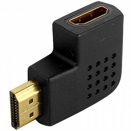 Adaptador HDMI com Ângulo de 90 Graus - (HDMI M X HDMI F) - AD0405