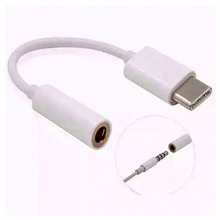 Adaptador Conversor USB-C para P2 - Converte saida Tipo C para conector de fones de ouvido de 3,5 mm - AD0276