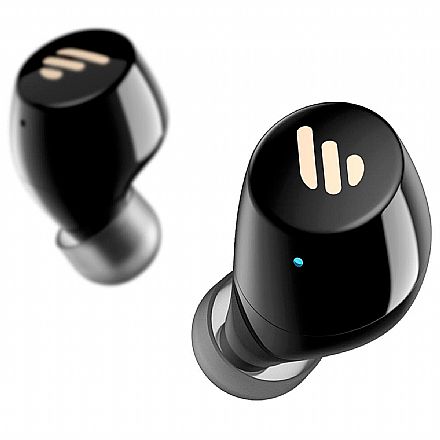 Fone de Ouvido Bluetooth Earbud Edifier TWS1 - com Microfone - com Case Carregador - Resistente a água - Botão Touch - Preto