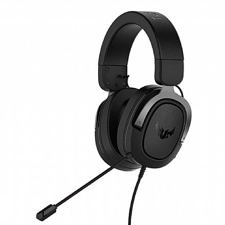 Headset Gamer Asus TUF Gaming H3 - com Microfone - 7.1 Canais - Conector P2 - Cinza Escuro - 90YH028G-B1UA00