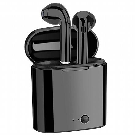 Fone de Ouvido Bluetooth Earbud Dazz Airsound - com Microfone - com Case Carregador - Preto - 6014678