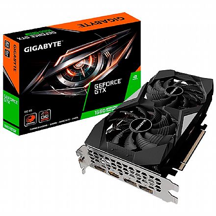 GeForce GTX 1660 Super 6GB GDDR6 192bits - Windforce 2X OC - Gigabyte GV-N166SOC-6GD