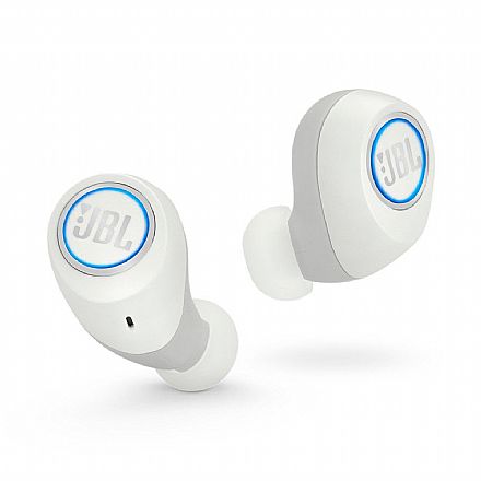 Fone de Ouvido Bluetooth Earbud JBL Free X - com Microfone - com Case carregador - À prova de respingos - Branco - JBLFREEXWHTBT