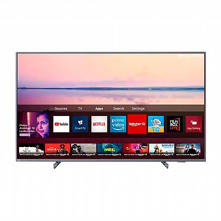 TV 55" Philips 55PUG6794 - Smart TV - 4K Ultra HD - Ambilight trilateral - HDR 10+ - Wi-Fi e Bluetooth - HDMI / USB