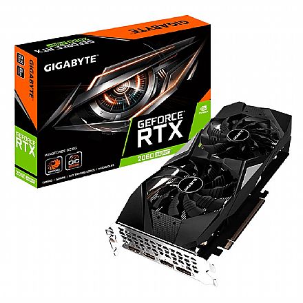 GeForce RTX 2060 Super 8GB GDDR6 256bits - Super Windforce OC Edition - Gigabyte GV-N206SWF2OC-8GD
