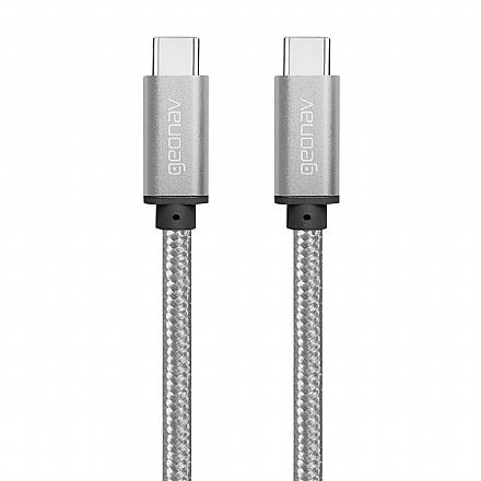 Cabo USB-C - 1 metro - Nylon Trançado - Preto - Geonav ESC06