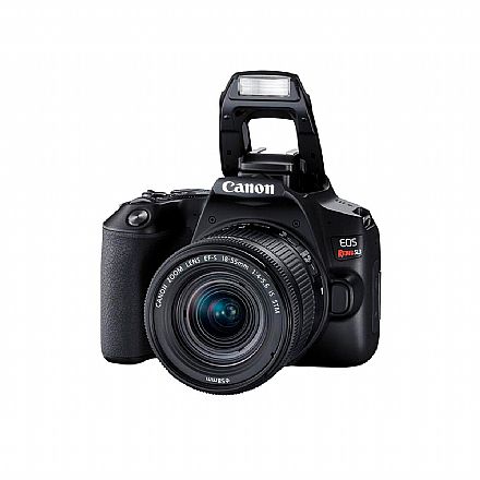 Canon EOS Rebel SL3 Profissional com Lente 18-55 - 24.1 Mega Pixels - Sensor CMOS APS-C - DIGIC 8 - Wi-Fi e Bluetooth - Vídeo 4K