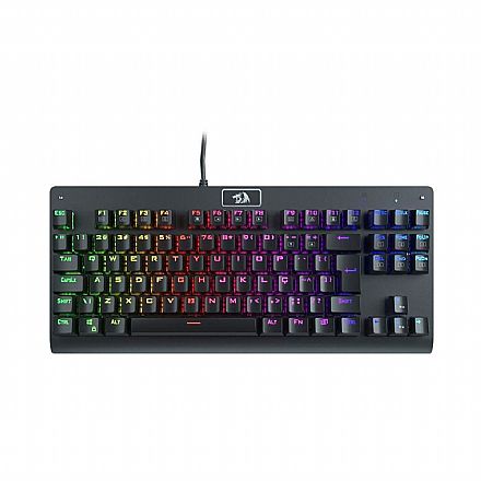 Teclado Mecânico Gamer Redragon Dark Avenger - TKL - RGB - Switch Outemu Red - ABNT2 - K568RGB-2 RED