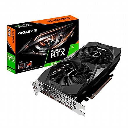 GeForce RTX 2060 6GB GDDR6 192bits - Windforce OC - Gigabyte GV-N2060OC-6GD REV 2.0