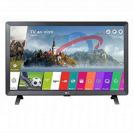 TV 24" LG 24TL520S-PS - Smart TV - HD - Wi-Fi - WebOS 3.5 - Screen Share - HDMI / USB