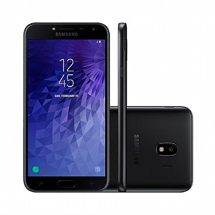 Smartphone Samsung Galaxy J4 - Tela 5.5" Super AMOLED, 32GB, Dual Chip, 13MP - Preto - SM-J400M - Open Box