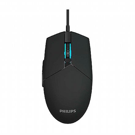 Mouse Gamer Philips SPK9304 - 6400dpi - com LED - 6 botões - SPK9304