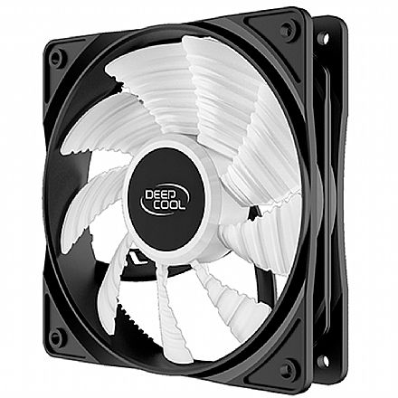 Cooler 120mm DeepCool RF120 - com LED Branco - DP-FLED-RF120-WH