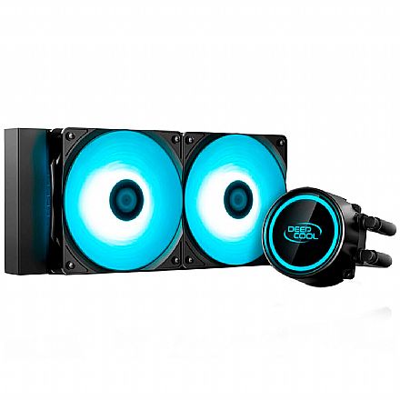 Water Cooler DeepCool Gammaxx L240T (AMD / Intel) - Anti-Leak - LED Azul - DP-H12RF-GL240TB