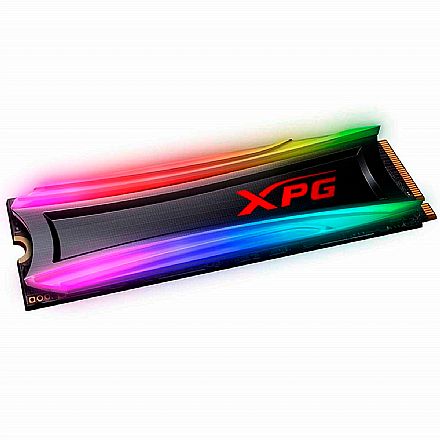 SSD M.2 256GB Adata XPG Spectrix S40G - NVMe - Leitura 3500MB/s - Gravação 1200MB/s - LED RGB - AS40G-256GT-C