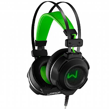 Headset Gamer Warrior Swan PH225 - Com Microfone - Conector P2 - Preto e Verde