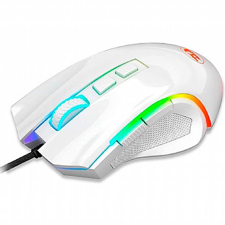 Mouse Gamer Redragon Griffin - 7200dpi - 6 Botões Programáveis - LED RGB - Lunar White - M607W