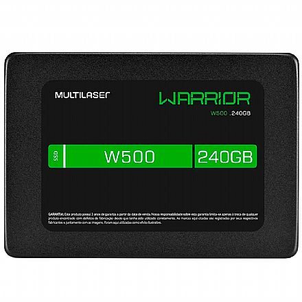 SSD 240GB Multilaser Gamer Warrior - SATA - Leitura 540 MB/s - Gravação 500MB/s - SS210