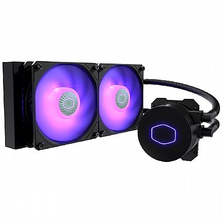 Water Cooler MasterLiquid ML240L V2 - (AMD / Intel) - com LED RGB - Cooler Master MLW-D24M-A18PC-R2