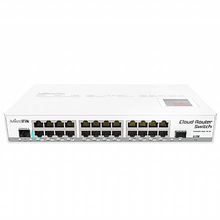 Roteador Mikrotik CRS125-24G-1S-IN - Cloud Router Smart Switch 24 Portas Gigabit - Layer 3 - SFP - RouterOS