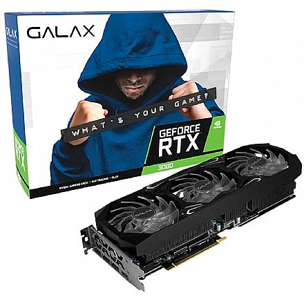 GeForce RTX 3080 10GB GDDR6X 320Bits - SG - Galax 38NWM3MD99NN - Selo LHR