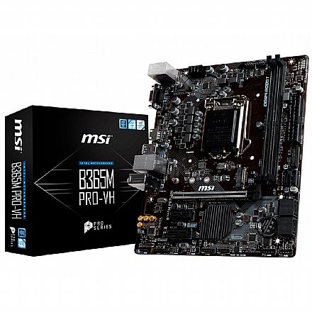 Placa Mãe MSI B365M PRO-VH (LGA 1151 - DDR4 2666) - Chipset Intel B365 - USB 3.1 - Slot M.2 - Micro ATX