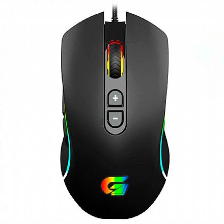 Mouse Gamer Fortrek Cruiser - 10000DPI - LED RGB - 6 Botões - 70525