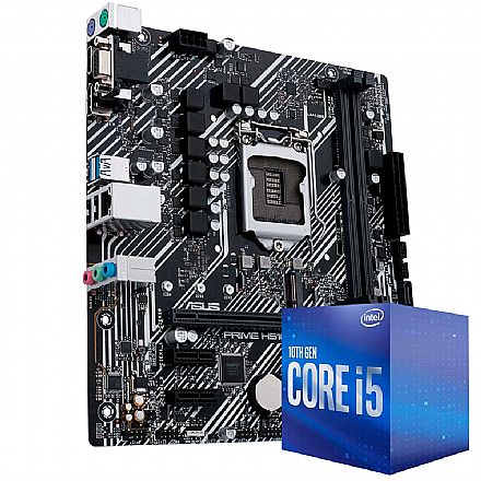 Kit Upgrade Processador Intel® Core™ 5 10400F + Placa Mãe Asus Prime H510M-E