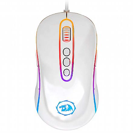 Mouse Gamer Redragon Phoenix 2 - 10000dpi - 9 Botões Programáveis - LED RGB - Lunar White - M702W-1