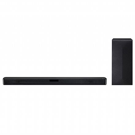 Soundbar 2.1 LG SN4 - 300W RMS - Subwoofer sem fio - Conexão HDMI, Óptico e Bluetooth - DTS Virtual: X - AI Sound Pro