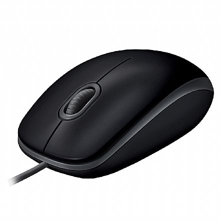Mouse Logitech M110 Silent - USB - Clique Silencioso - Ambidestro - Preto - 910-005493