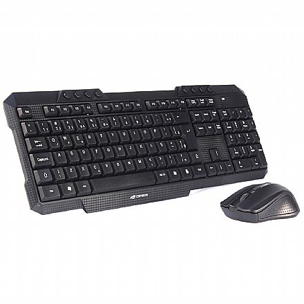 Kit Teclado e Mouse sem Fio C3Tech - ABNT2 - K-W30BK