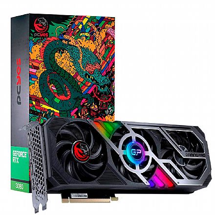 GeForce RTX 3080 10GB GDDR6X 320Bits Triple Fan - Pro Graffiti Series - PCYes PP3080GP10DR6320 - Selo LHR