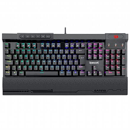 Teclado Mecânico Gamer Redragon Surya V2 - ABNT2 - Iluminação RGB - Switch Azul - K563RGB-1