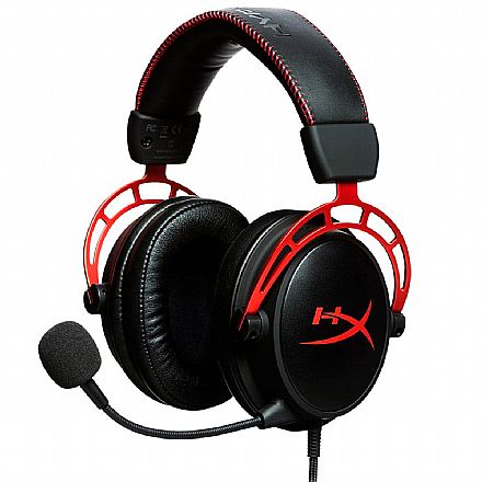 Headset Gamer Kingston HyperX Cloud Alpha - Cabo e Microfone Destacável - Conector P2 - HX-HSCA-RDAM