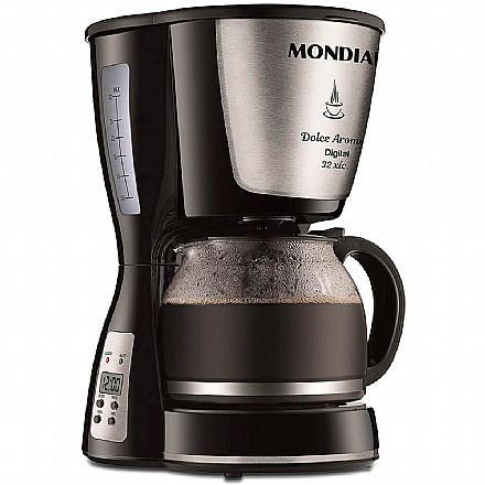 Cafeteira Elétrica Mondial Doce Arome Digital - 32 Cafézinhos - 800W - 110V - Inox - C-31DG-32X